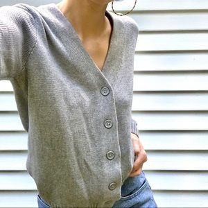 Brandy Melville Grey Button Up Cardigan